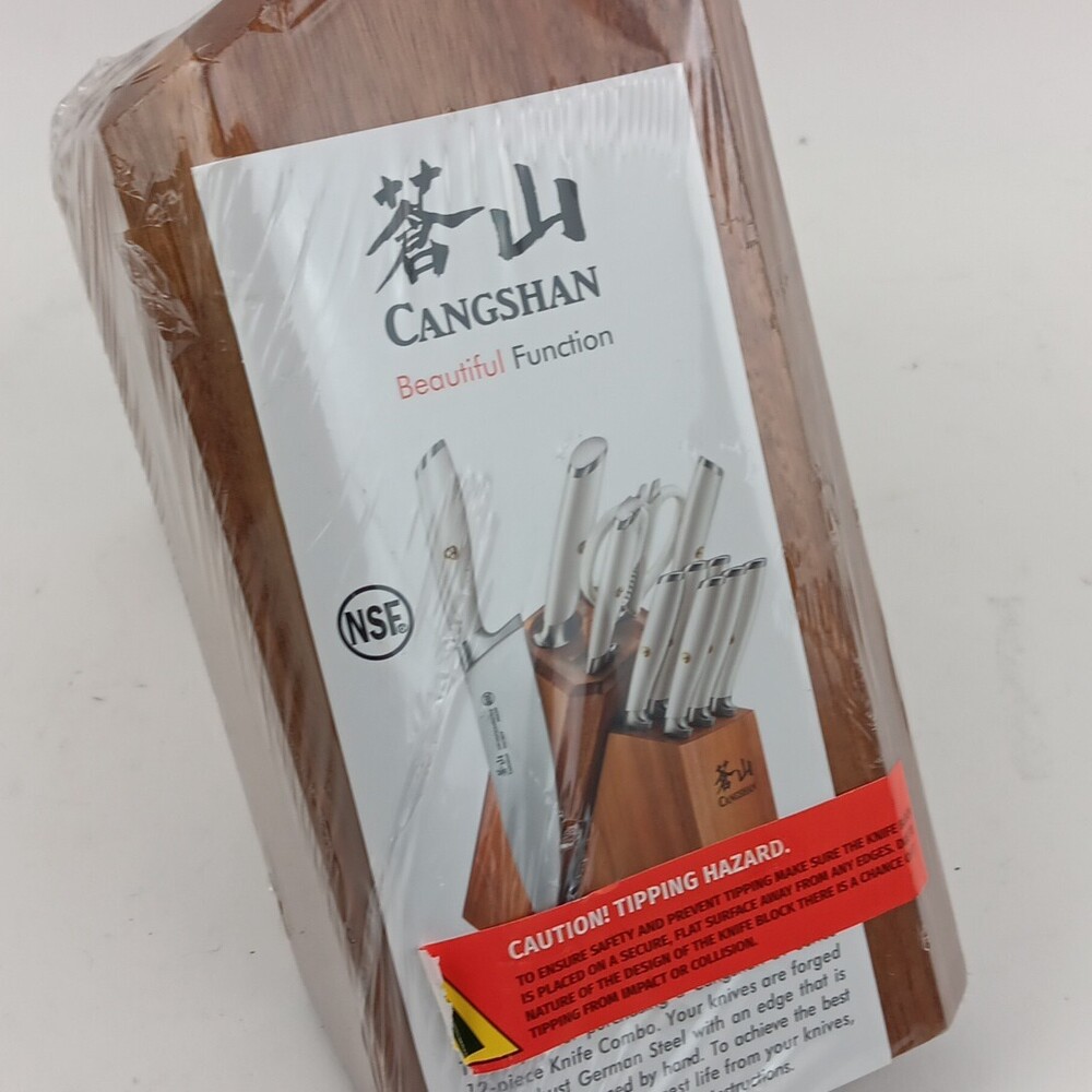 Cangshan Knife Block - Solid Acacia Wood - 11 slots Brand New Sealed